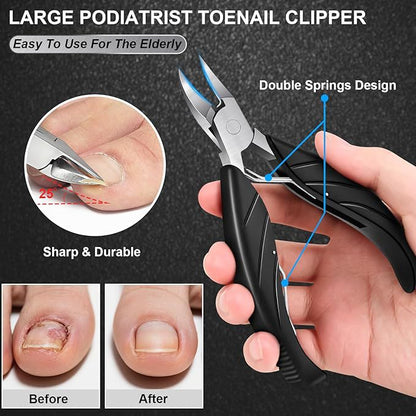 6-in-1 Heavy Duty Toenail Clipper Set for Thick & Ingrown Nails