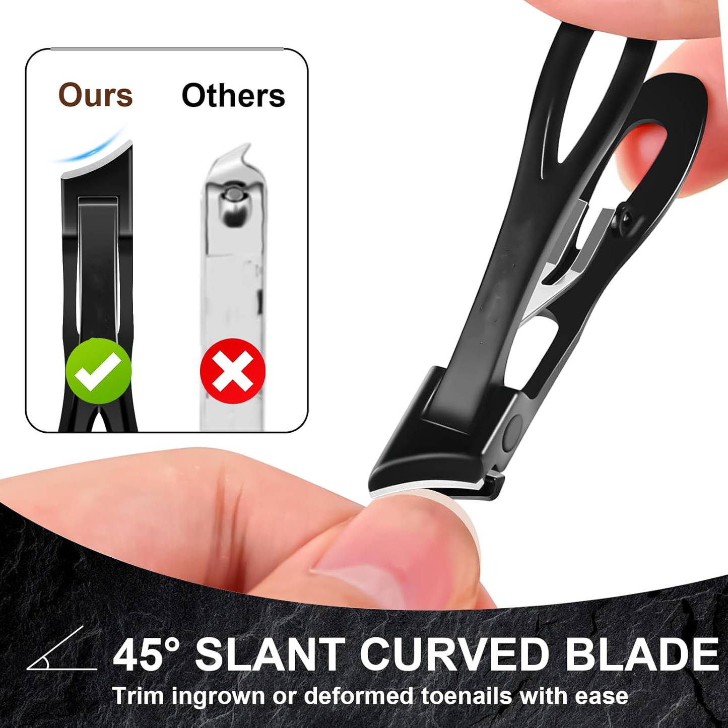 6-in-1 Heavy Duty Toenail Clipper Set for Thick & Ingrown Nails