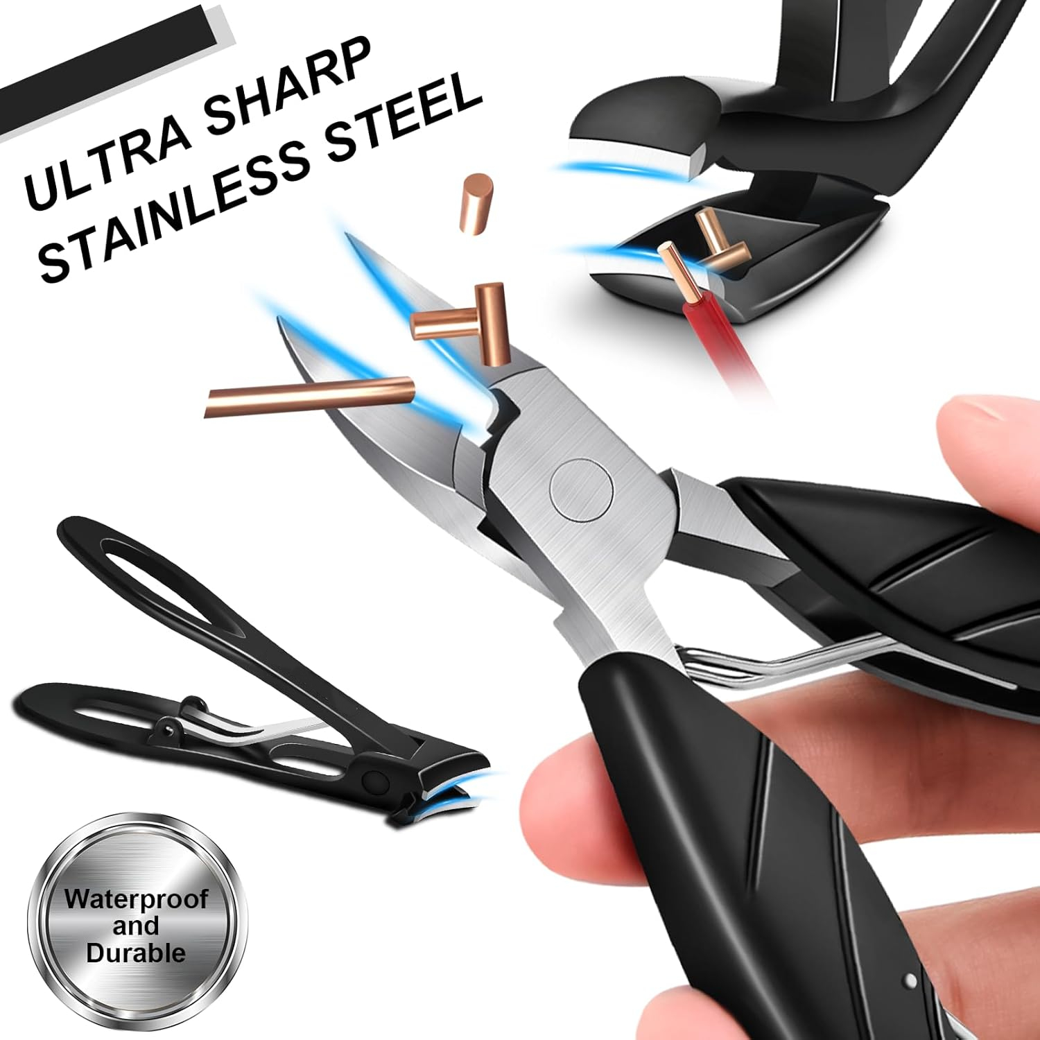 6-in-1 Heavy Duty Toenail Clipper Set for Thick & Ingrown Nails