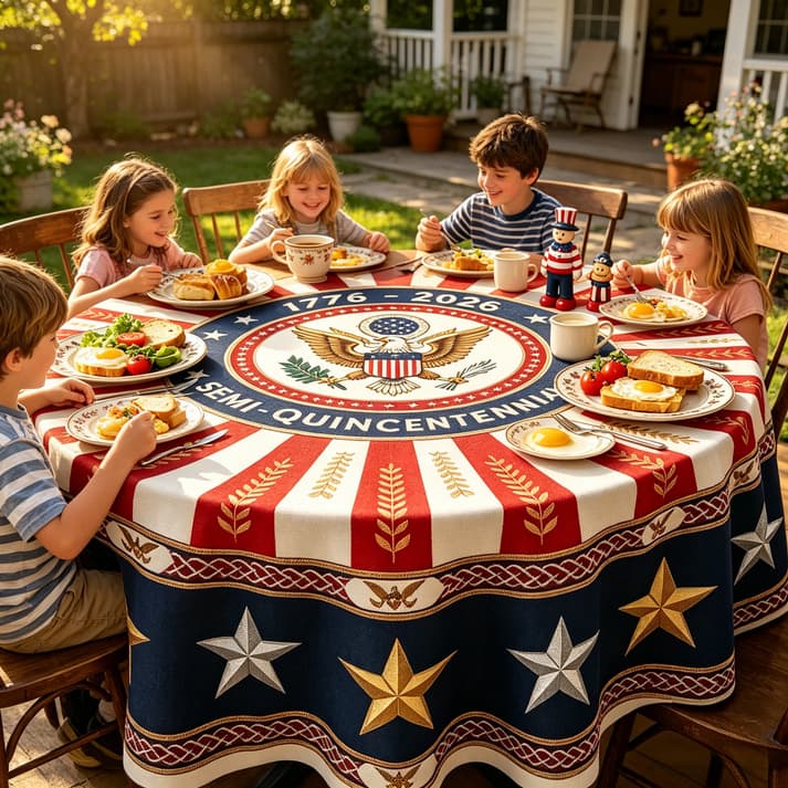 🎉USA 250th Semi-Quincentennial Commemorative Tablecloth