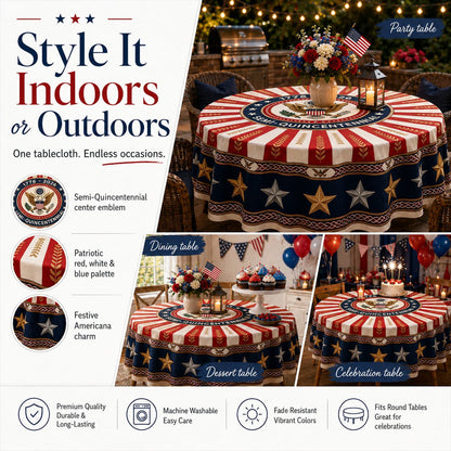 🎉USA 250th Semi-Quincentennial Commemorative Tablecloth