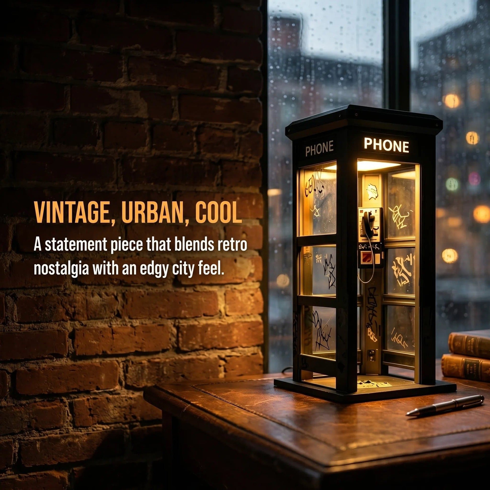 📞49% OFF ✨Vintage Phone Booth Ambient Lamp