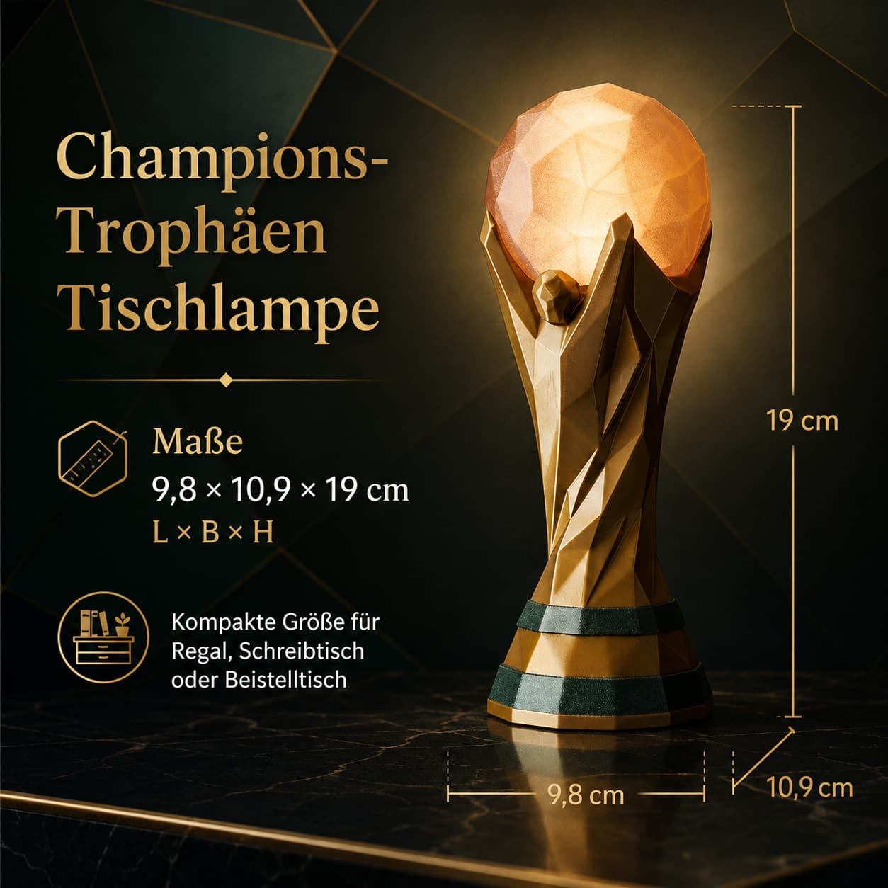 Champions-Trophäen Tischlampe