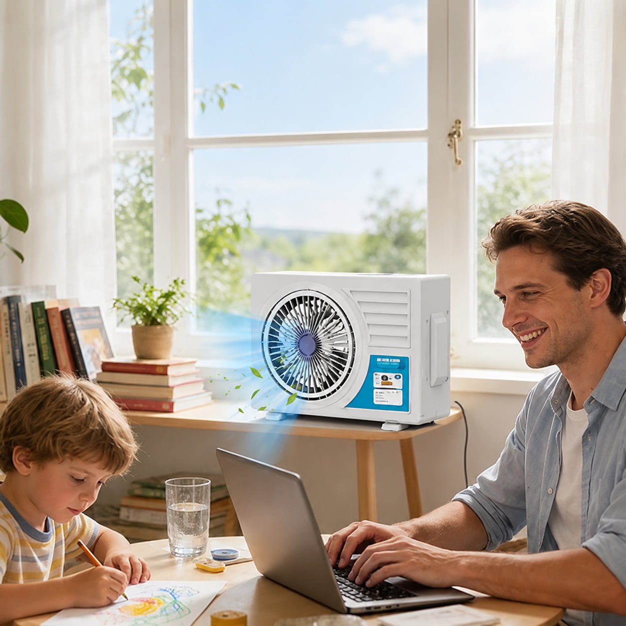 Air Conditioner Outdoor Unit Magnetic Levitation Quiet Desktop Fan