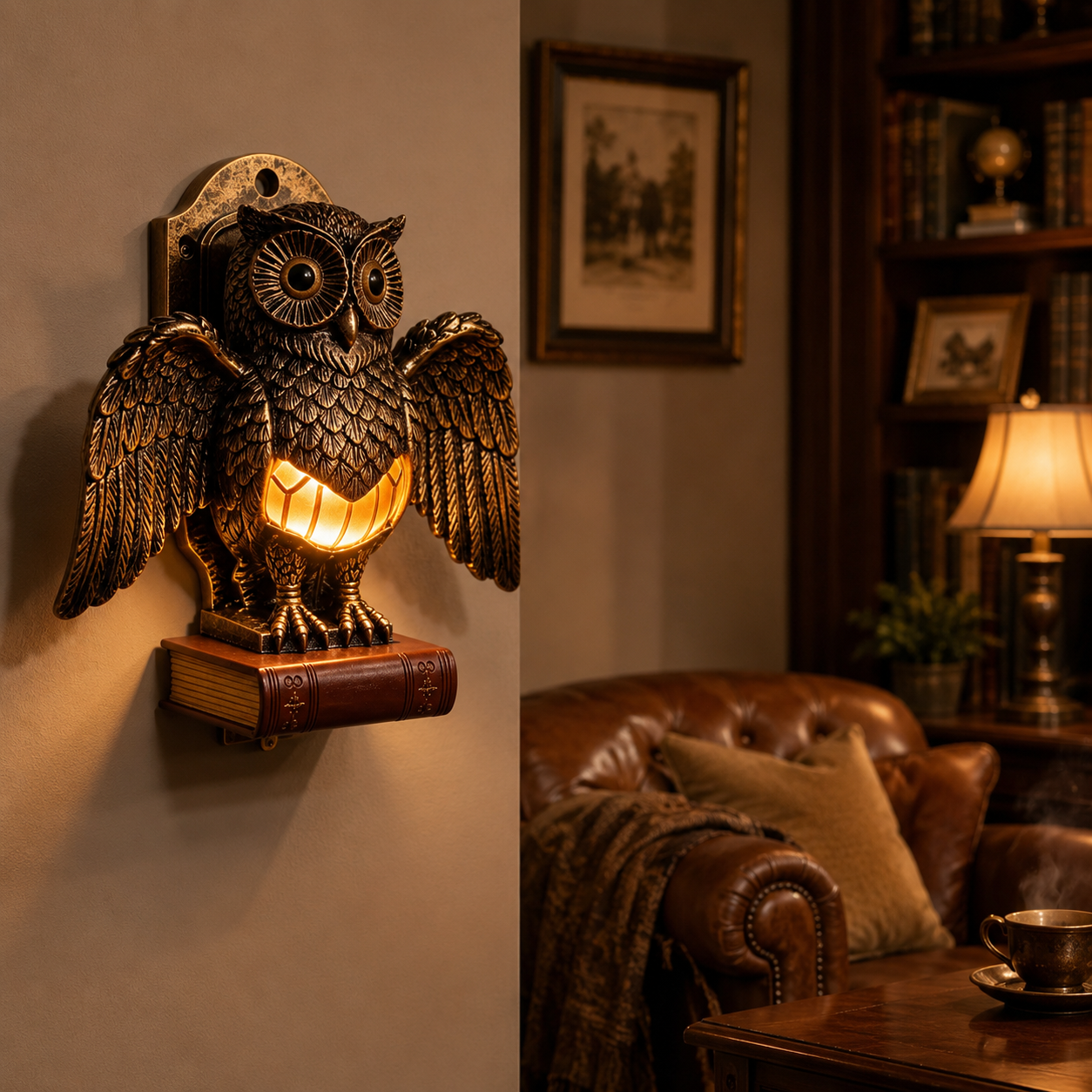 Vintage Owl Wall Light – A Warm Guardian for Your Home 🦉✨