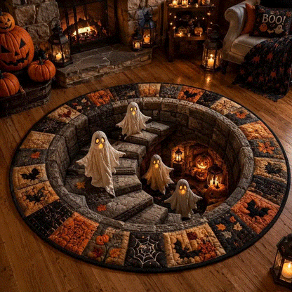 3D Vortex Halloween Rug