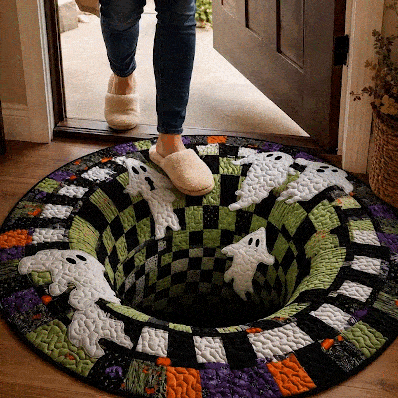 3D Vortex Halloween Rug