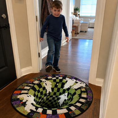 3D Vortex Halloween Rug