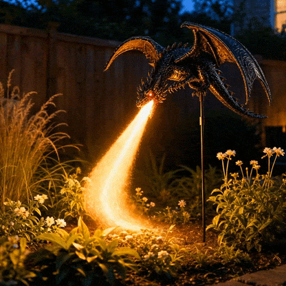Fire-Breathing Dragon Garden Stake Light