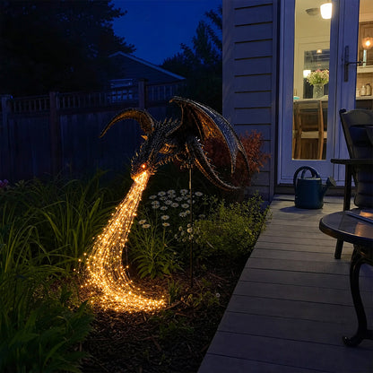 Fire-Breathing Dragon Garden Stake Light
