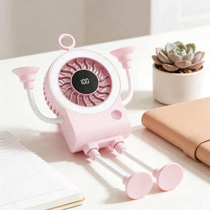 🌟🤖 Cute Robot Shaped Multi-scene Portable Desk Fan
