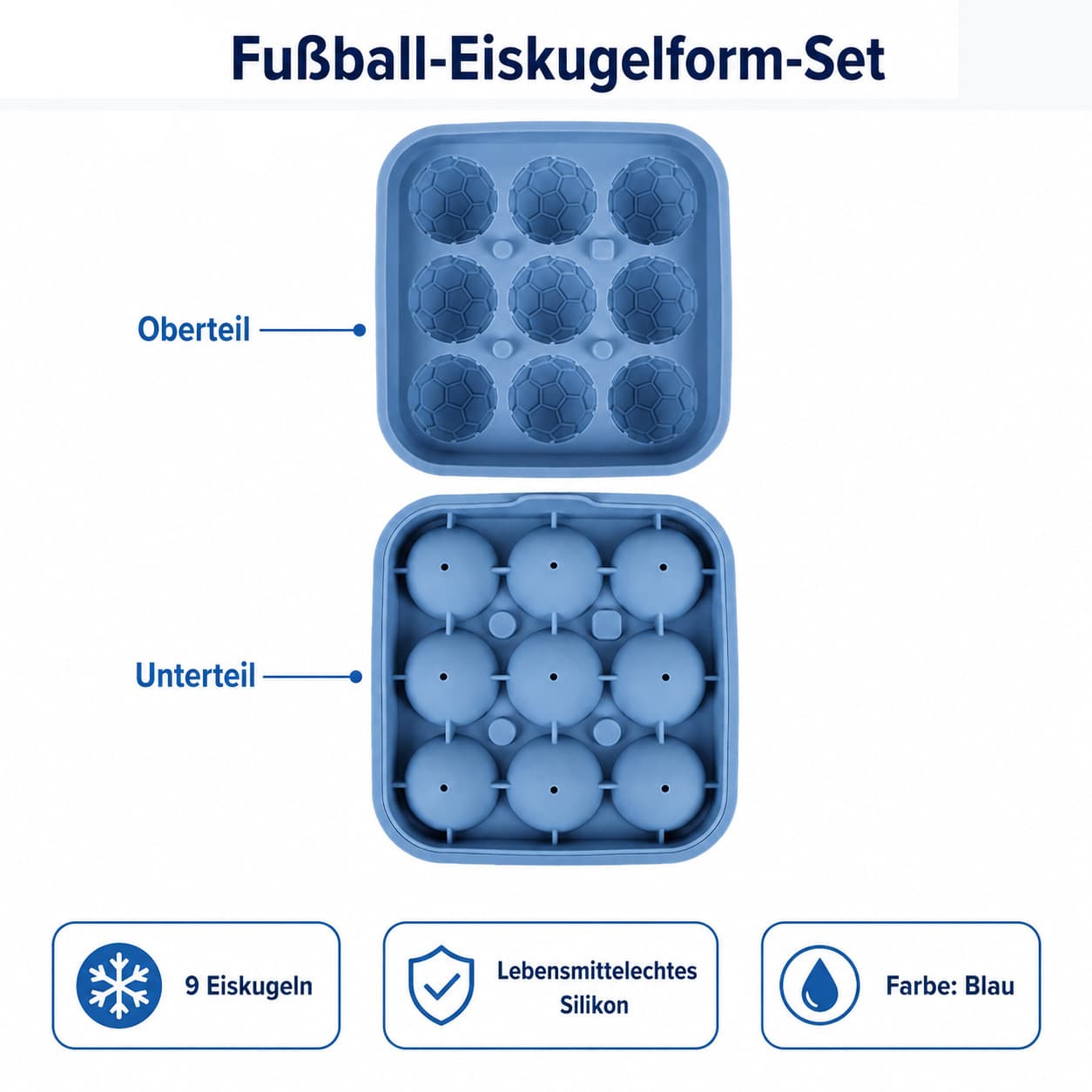 ❄️Fußball-Eiskugelform-Set