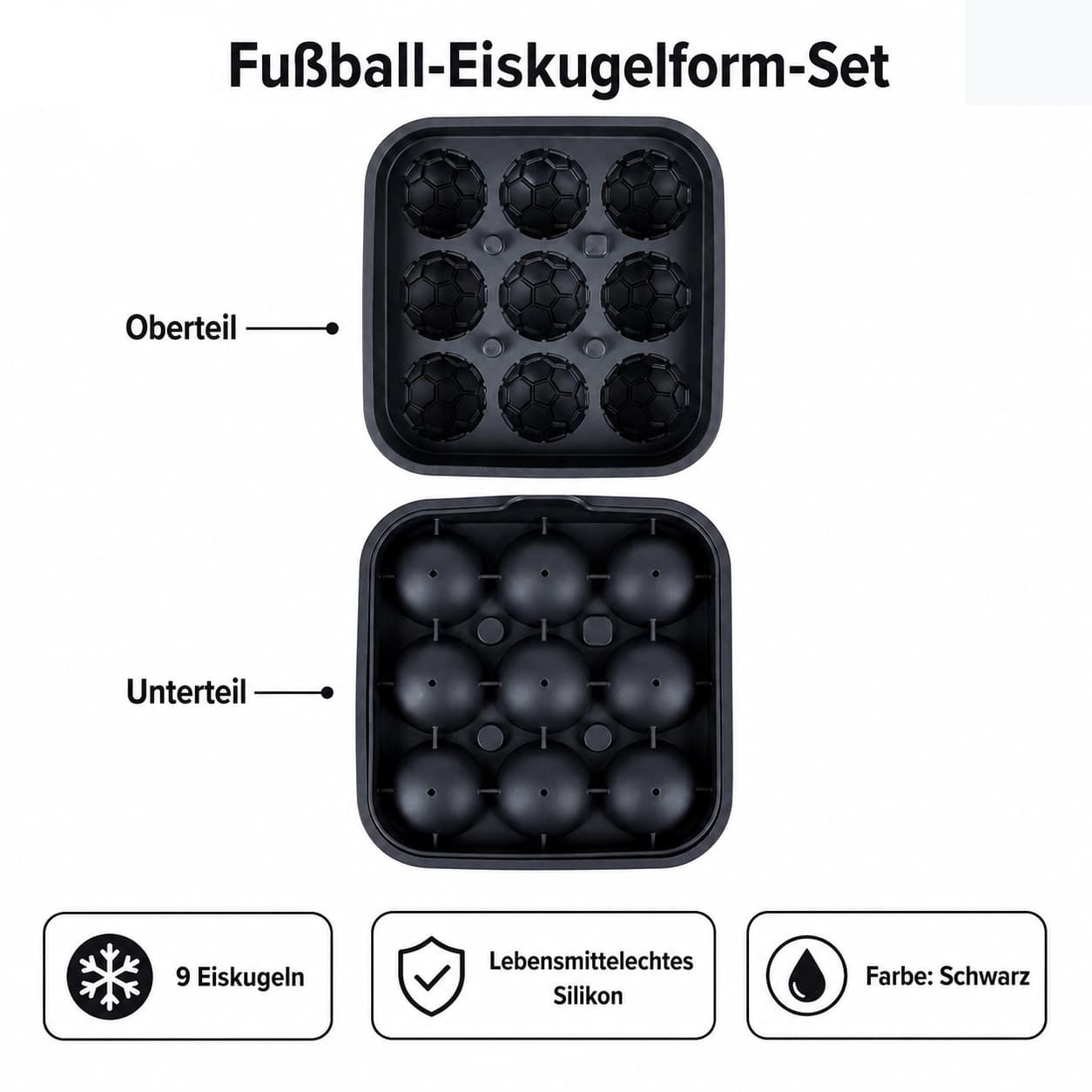 ❄️Fußball-Eiskugelform-Set