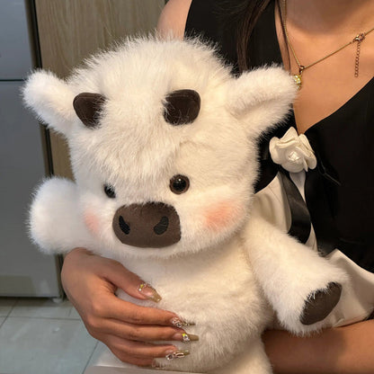 Cute Running Scottish Highland Cow Stuffed Animal