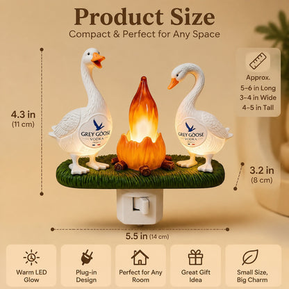 Bonfire Party Geese Night Light