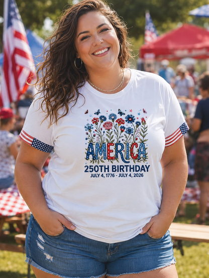 Zekear 250th Freedom Flower T-Shirt