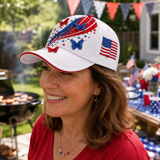 1776–2026 250th Anniversary Embroidered Cap❤🤍💙