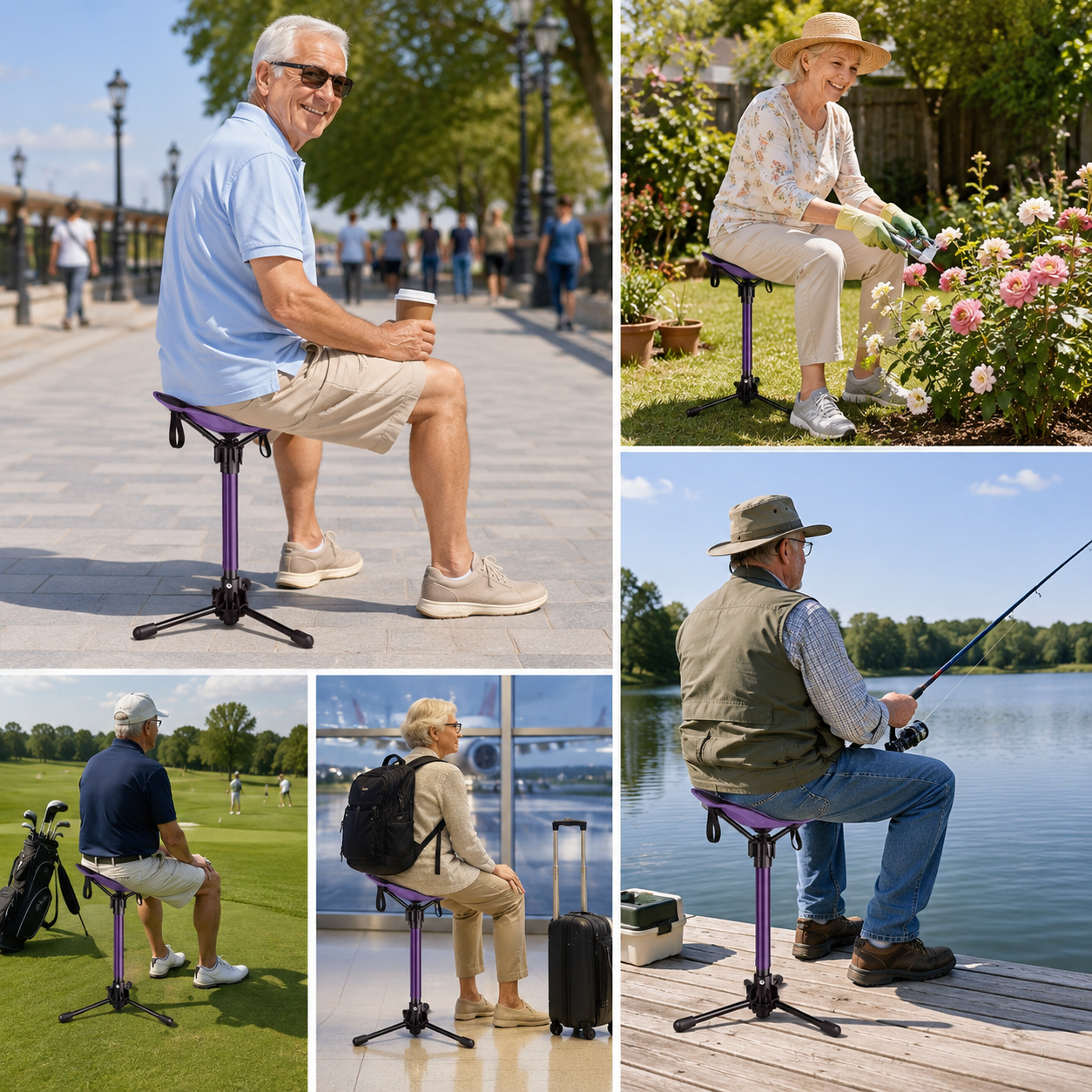Portable Folding Tripod Stool – Lightweight Seat for Travel, Gardening & Outdoor Breaks