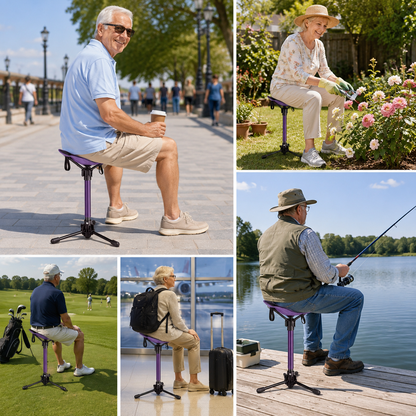 Portable Folding Tripod Stool – Lightweight Seat for Travel, Gardening & Outdoor Breaks