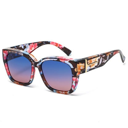 🕶️ Polarized Fit Over Sunglasses for Women – UV400 Protection Floral Frame Wear Over Prescription Glasses