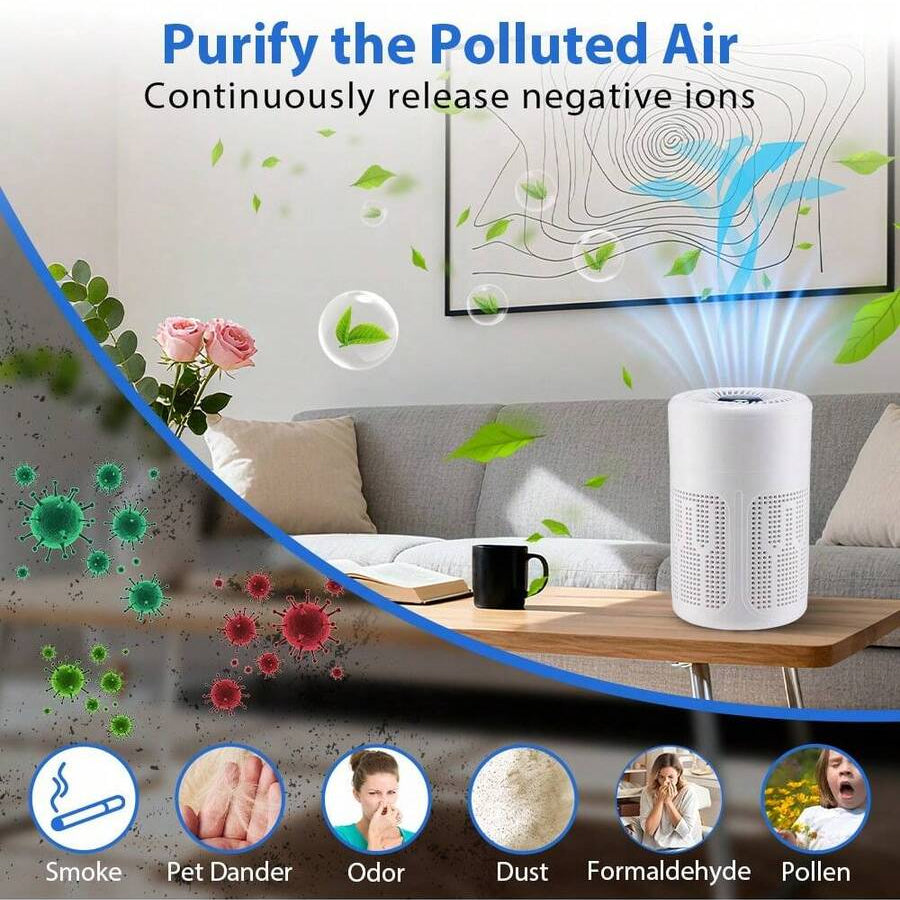 🌬️ 50% OFF! 🔥 Compact home air purifier – 2026 bestseller – Quiet, energy-efficient, and perfect for allergy sufferers, dust, and pet hair 🏠