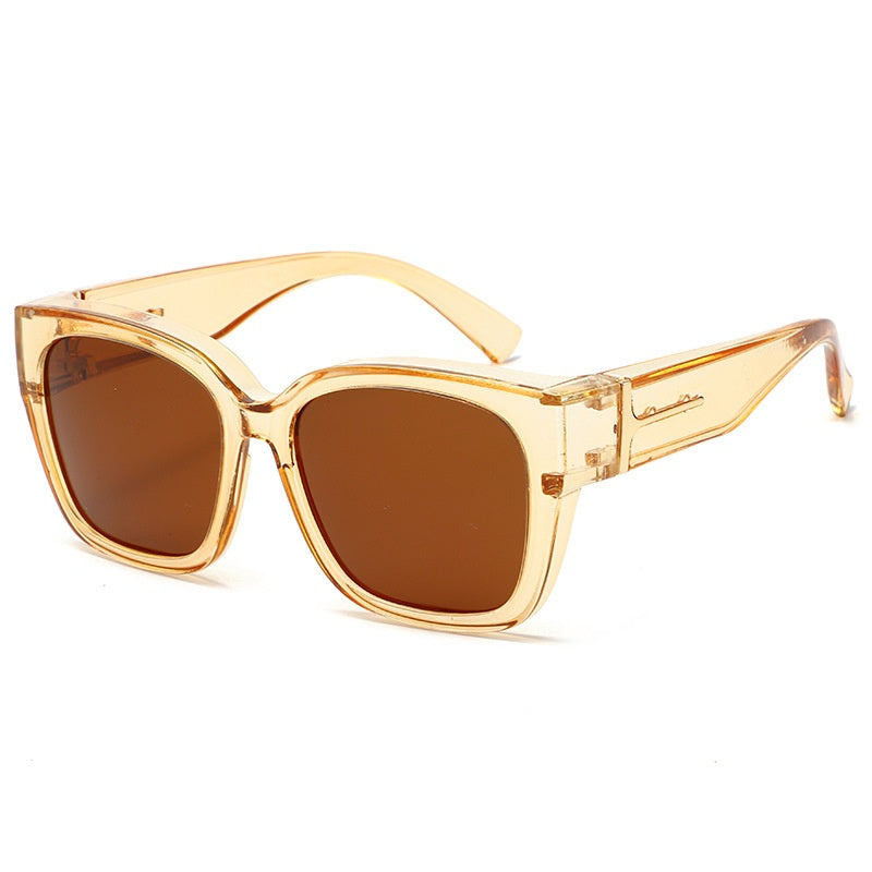 🕶️ Polarized Fit Over Sunglasses for Women – UV400 Protection Floral Frame Wear Over Prescription Glasses