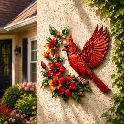 🔥Cardinal Bloom Metal Wall Art