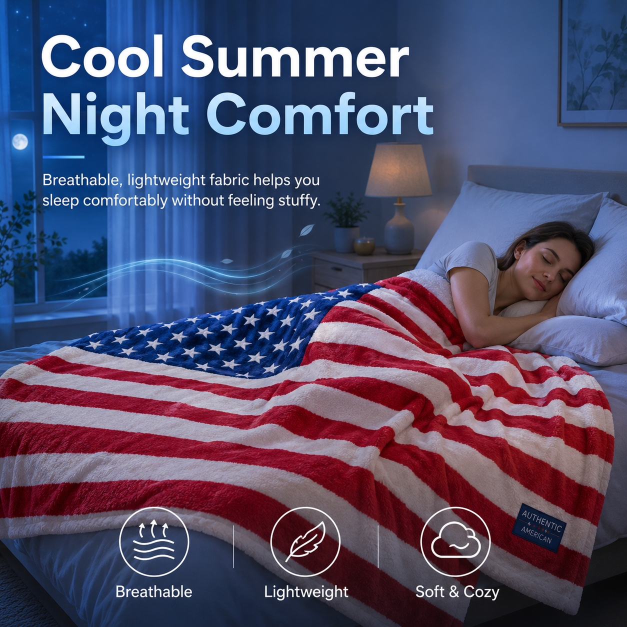 🇺🇸❤American Flag Flannel Blanket — Ultra-Soft Flannel | Non-Shedding | Suitable for All Seasons