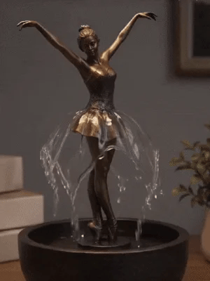 🔥💃 Elegant Ballerina Tabletop Water Fountain for Home & Office Decor💧