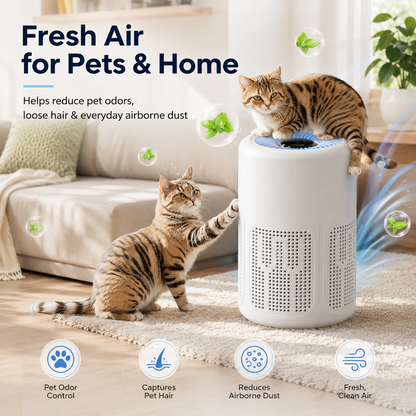 🌬️ 50% OFF! 🔥 Compact home air purifier – 2026 bestseller – Quiet, energy-efficient, and perfect for allergy sufferers, dust, and pet hair 🏠
