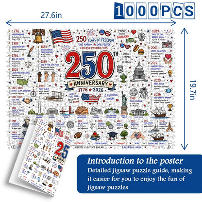 🧩 Patriotic America Jigsaw Puzzle 1000 Pieces 🎁