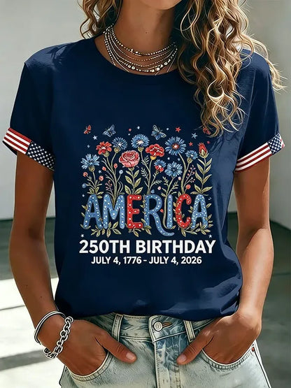 Zekear 250th Freedom Flower T-Shirt