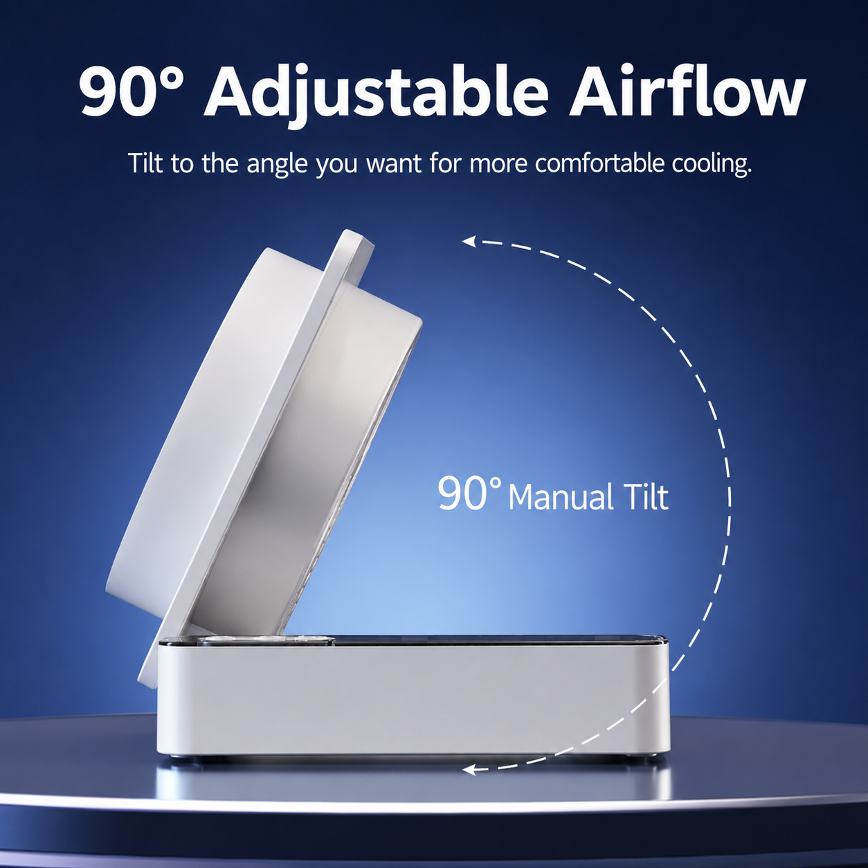 Rechargeable Multifunctional Cooling Fan – 4000mAh Wall-Mount Fan with LED Display & 100-Speed Control