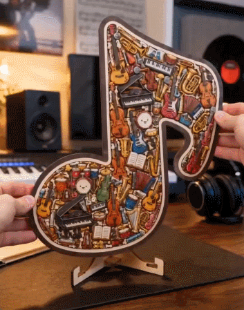 🔥🎶Musical Note Instrument Jigsaw Puzzle Ornament