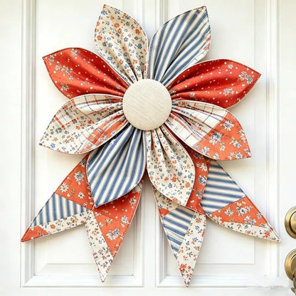 American 250th Anniversary Patriotic Flower Wreath
