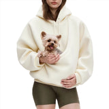 Zekear Cat Dog Pouch Hoodie for Women