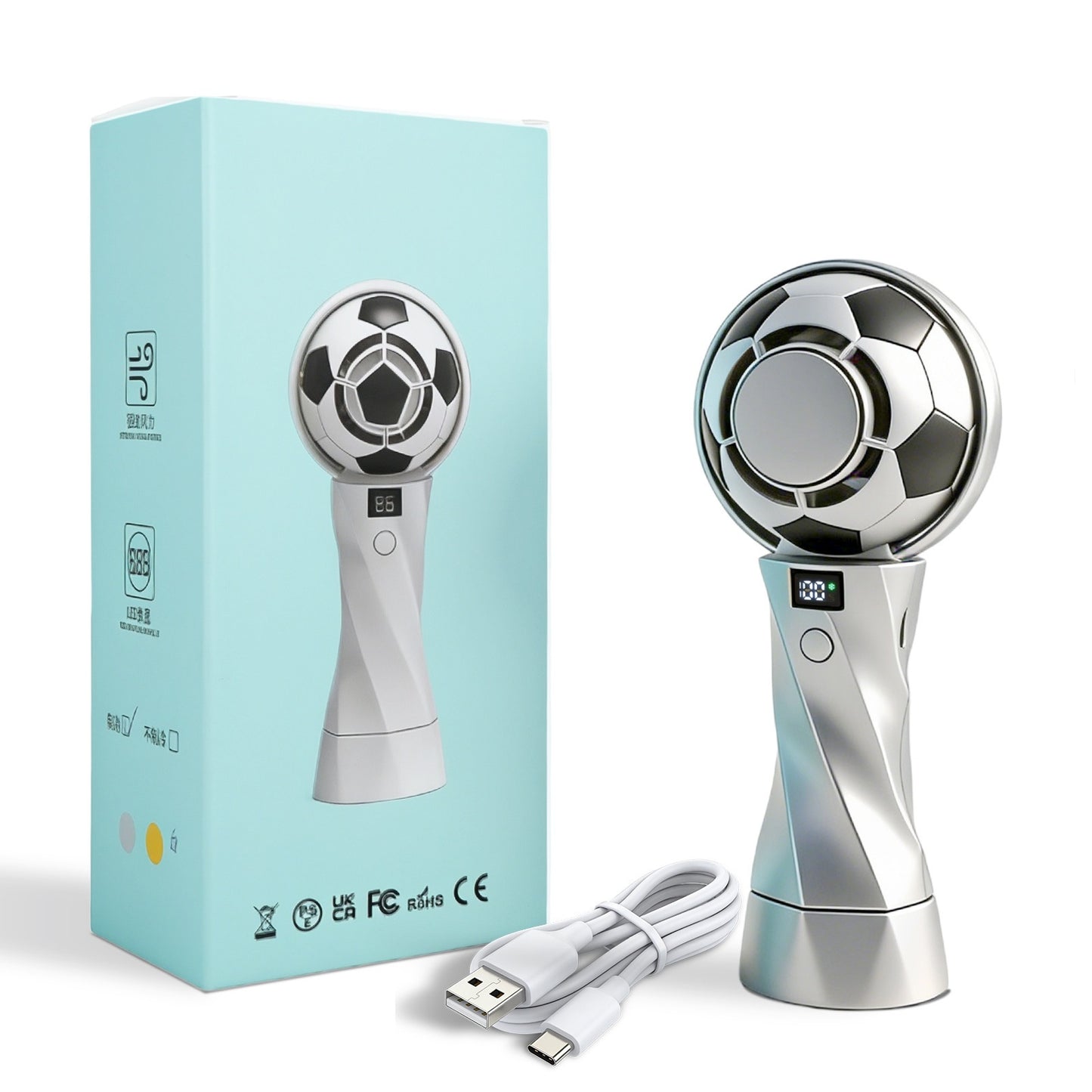 Soccer Ball Portable Fan – Stay Cool Anywhere ⚽