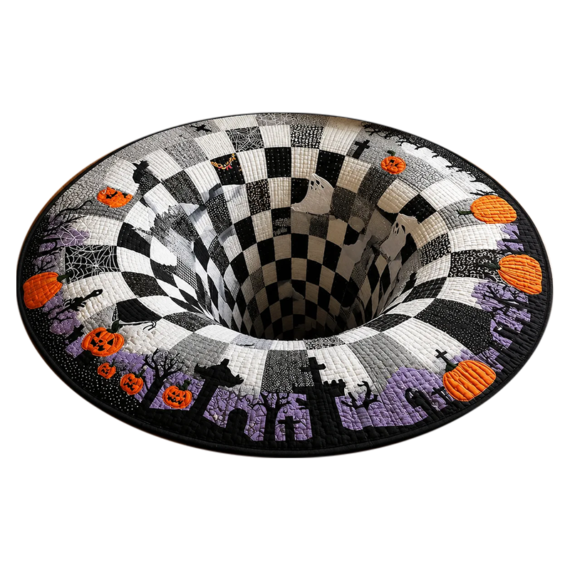 3D Vortex Halloween Rug