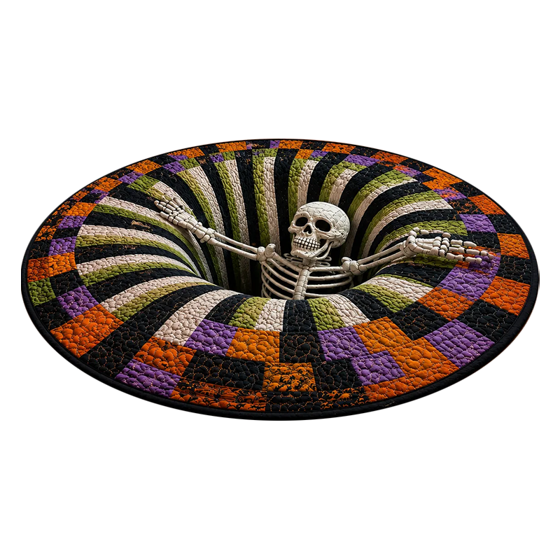 3D Vortex Halloween Rug