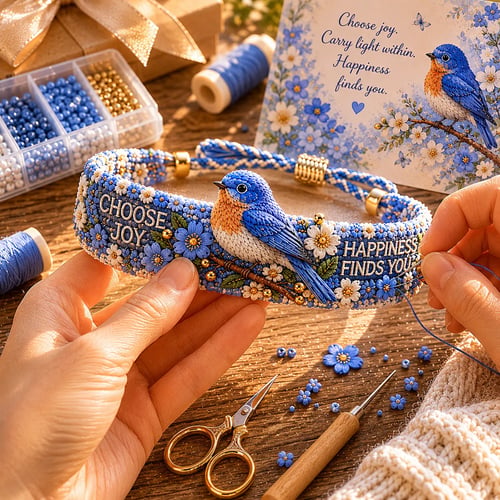 🔥Last Day 50% OFF 💙Handmade Bird Embroidered Bracelet Collection