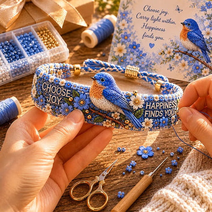 🔥Last Day 50% OFF 💙Handmade Bird Embroidered Bracelet Collection