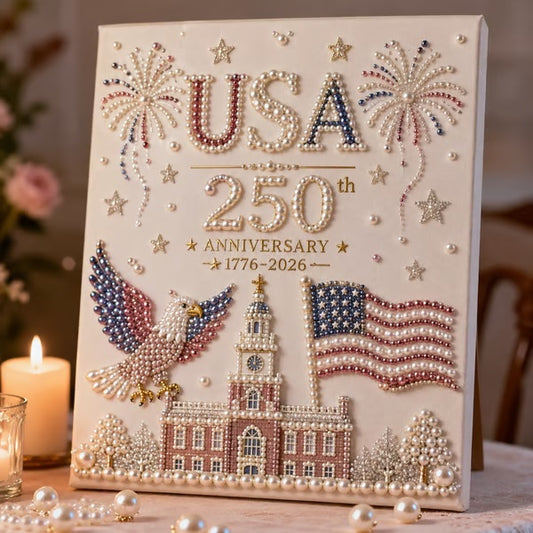 USA 250th Anniversary DIY Pearl Painting Kit ✨❤️‍🔥