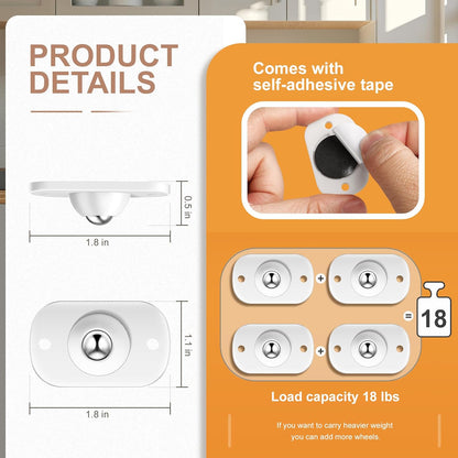 Self Adhesive Mini Caster Wheels