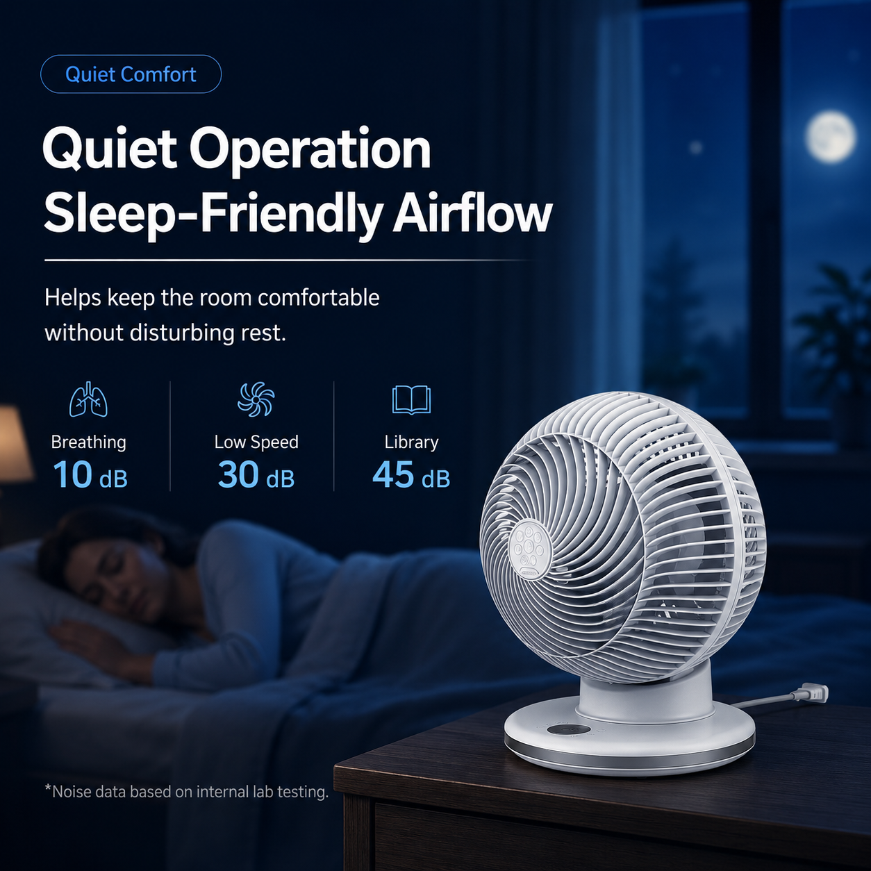 Quiet Air Circulation Fan for Better Room Comfort 🌬️