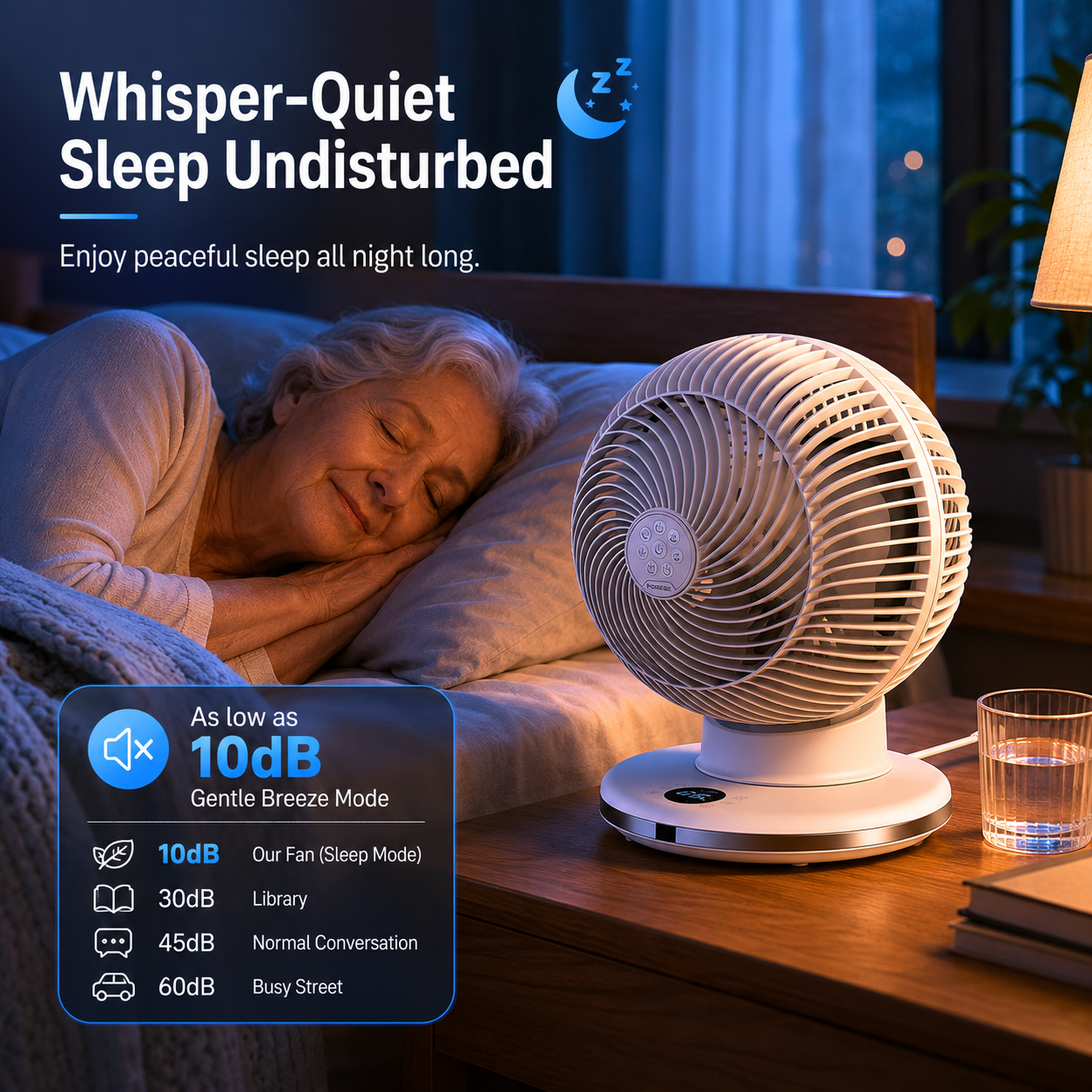 Quiet Air Circulation Fan for Better Room Comfort 🌬️