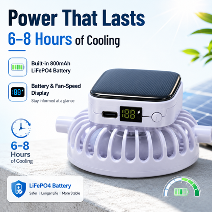 Solar Fan Sun Hat – Hands-Free Cooling for Hot Outdoor Days ☀🌬