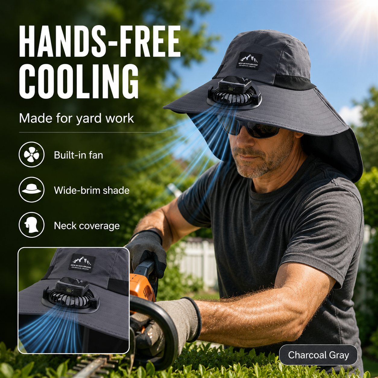 Solar Fan Sun Hat – Hands-Free Cooling for Hot Outdoor Days ☀🌬
