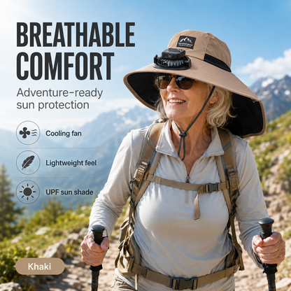 Solar Fan Sun Hat – Hands-Free Cooling for Hot Outdoor Days ☀🌬