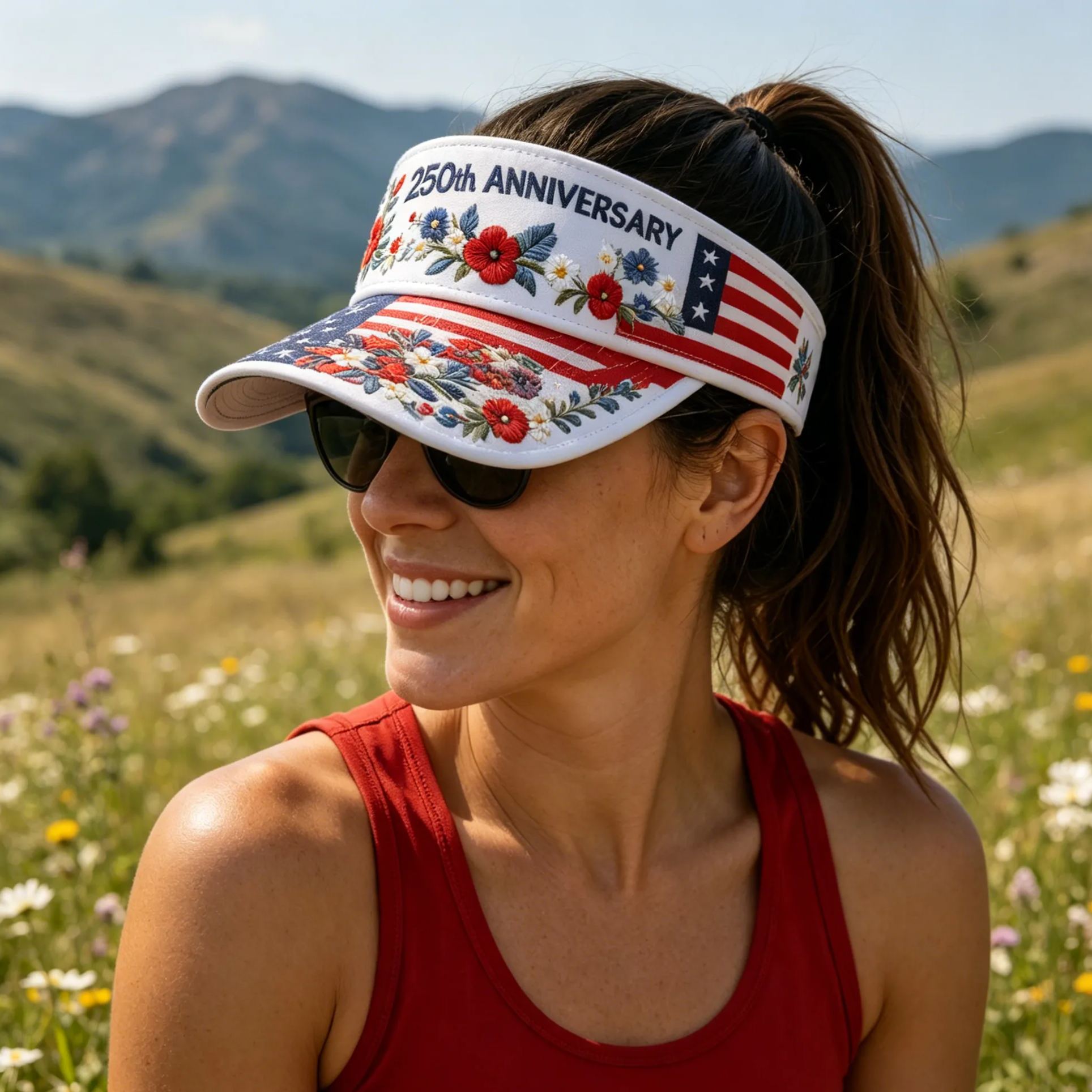 US 250th Anniversary Art Print Casual Tennis Cap