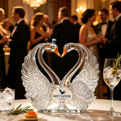 Elegant Swan Decanter Display – Romantic Heart-Shaped Centerpiece for Home Bar & Luxury Décor
